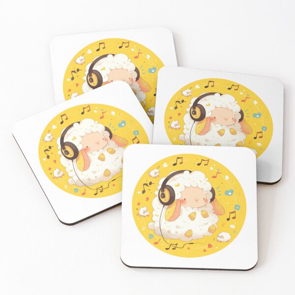 Item preview, Cute Lamb Listening to music // Loving Lamb Animal // Sheep designed and sold by SMARTKIT  DESIGNAGENCY.