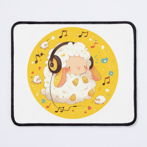 Item preview, Cute Lamb Listening to music // Loving Lamb Animal // Sheep designed and sold by SMARTKIT  DESIGNAGENCY.