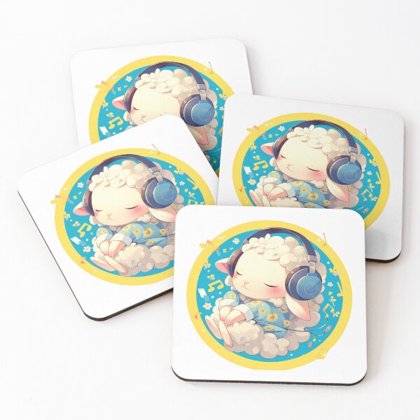 Item preview, Cute Lamb Listening to music // Loving Lamb Animal // Sheep designed and sold by SMARTKIT  DESIGNAGENCY.
