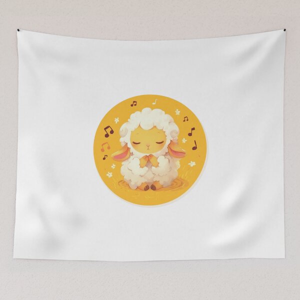 Item preview, Cute Lamb Listening to music // Loving Lamb Animal // Sheep designed and sold by SMARTKIT  DESIGNAGENCY.