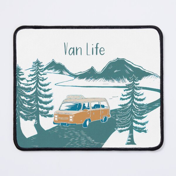 Item preview, Van life linocut designed and sold by Maddy Bennett.
