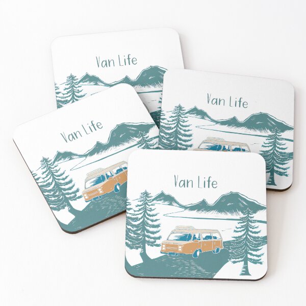 Item preview, Van life linocut designed and sold by Maddy Bennett.
