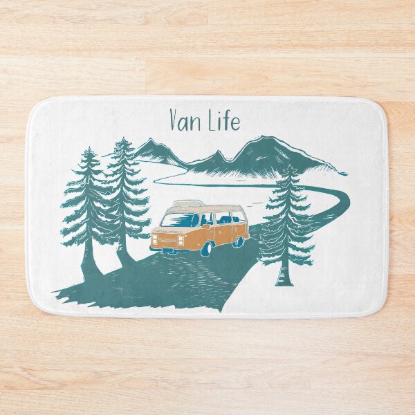 Item preview, Van life linocut designed and sold by Maddy Bennett.