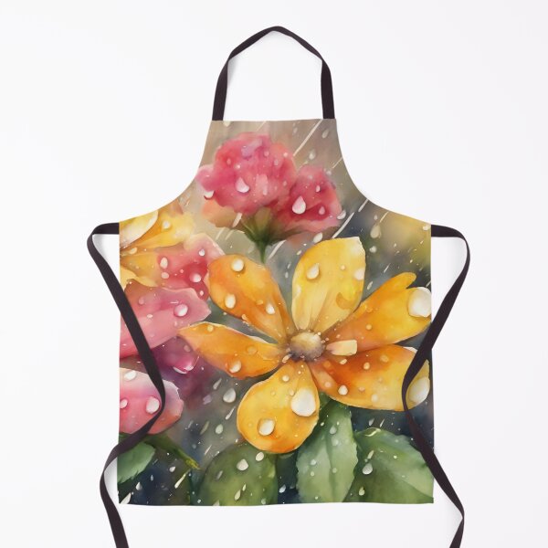 Item preview, Yellow and Pink Flowers in Rain designed and sold by CalmnessbyChoice.