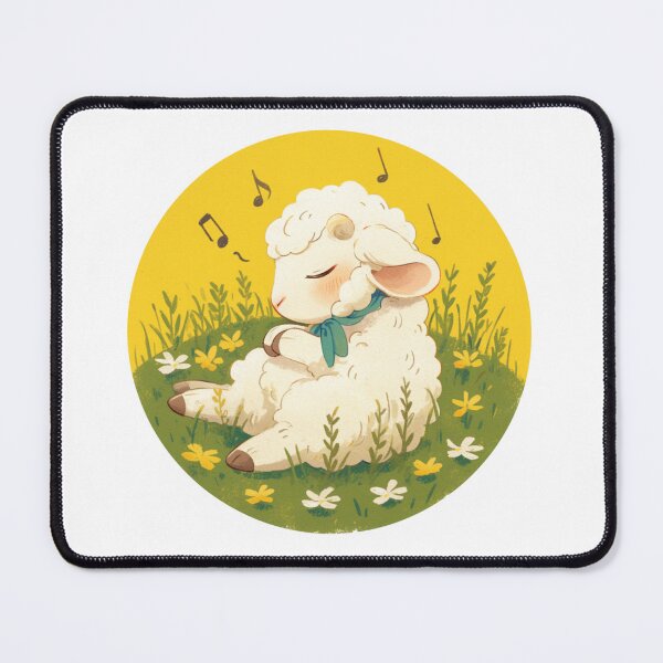 Item preview, Cute Lamb Listening to music // Loving Lamb Animal // Sheep designed and sold by SMARTKIT  DESIGNAGENCY.