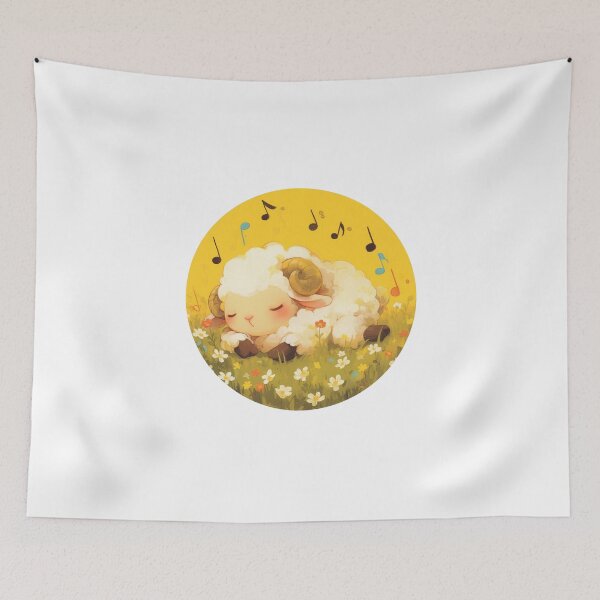 Item preview, Cute Lamb Listening to music // Loving Lamb Animal // Sheep designed and sold by SMARTKIT  DESIGNAGENCY.