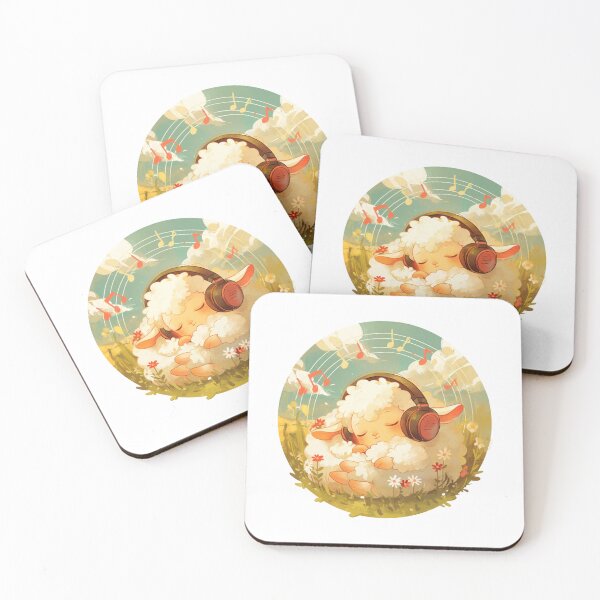 Item preview, Cute Lamb Listening to music // Loving Lamb Animal // Sheep designed and sold by SMARTKIT  DESIGNAGENCY.