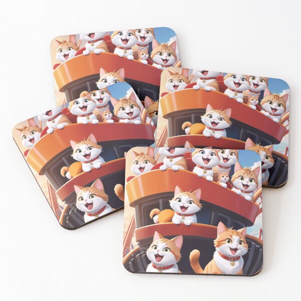 Item preview, Kittens Ride on a Rollercoaster designed and sold by M-Y-A-R-T-.