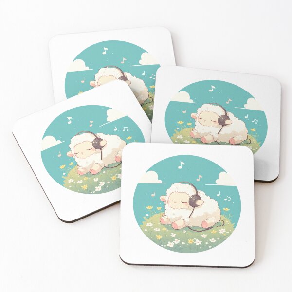Item preview, Cute Lamb Listening to music // Loving Lamb Animal // Sheep designed and sold by SMARTKIT  DESIGNAGENCY.