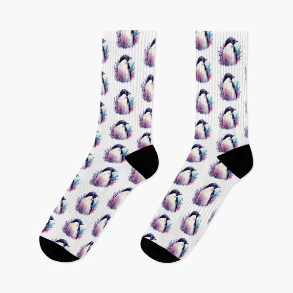 Item preview, A beautiful and cute Adélie Penguin with colorful leaves and flowers around designed and sold by Marcoshop10.