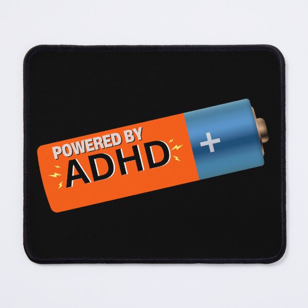 Item preview, Powered by ADHD Battery Design designed and sold by JesterKrewArt.