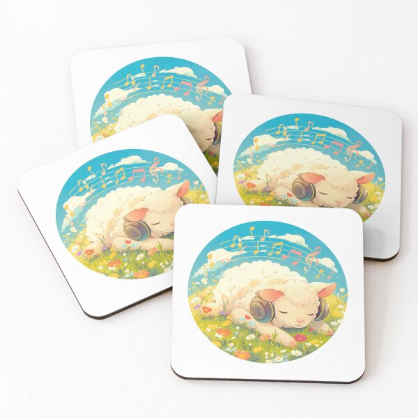 Item preview, Cute Lamb Listening to music // Loving Lamb Animal // Sheep designed and sold by SMARTKIT  DESIGNAGENCY.