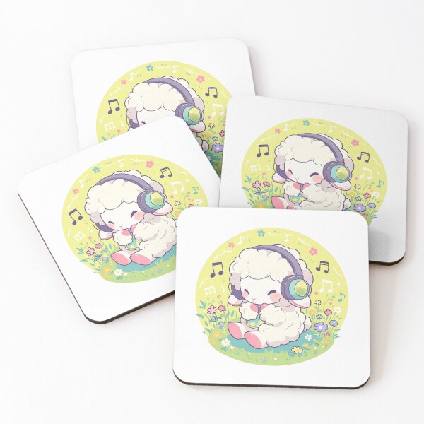 Item preview, Cute Lamb Listening to music // Loving Lamb Animal // Sheep designed and sold by SMARTKIT  DESIGNAGENCY.
