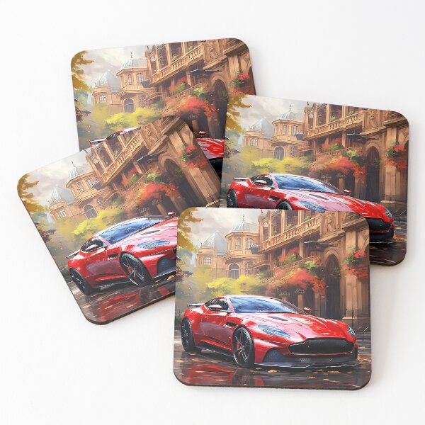 Item preview, Red Aston Martin DB11 AMR Autumn Elegance & Classic Architecture designed and sold by RevUpDesign.