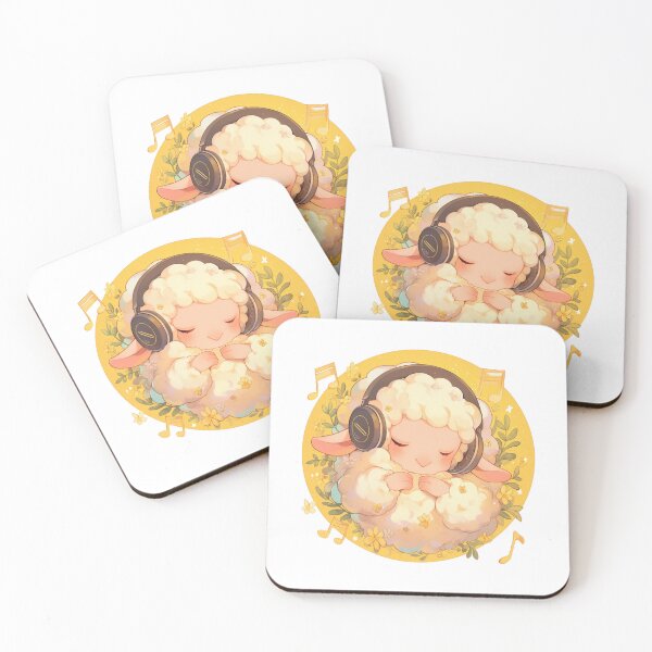 Item preview, Cute Lamb Listening to music // Loving Lamb Animal // Sheep designed and sold by SMARTKIT  DESIGNAGENCY.