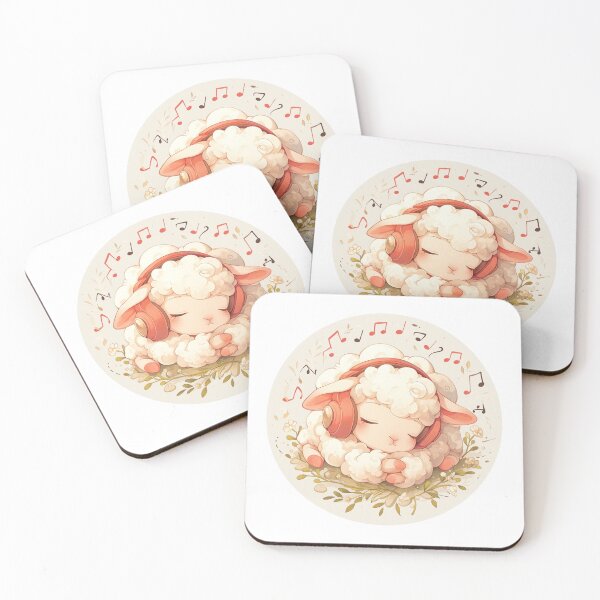 Item preview, Cute Lamb Listening to music // Loving Lamb Animal // Sheep designed and sold by SMARTKIT  DESIGNAGENCY.