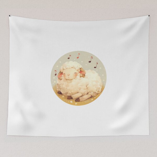Item preview, Cute Lamb Listening to music // Loving Lamb Animal // Sheep designed and sold by SMARTKIT  DESIGNAGENCY.