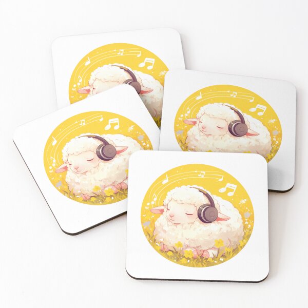Item preview, Cute Lamb Listening to music // Loving Lamb Animal // Sheep designed and sold by SMARTKIT  DESIGNAGENCY.