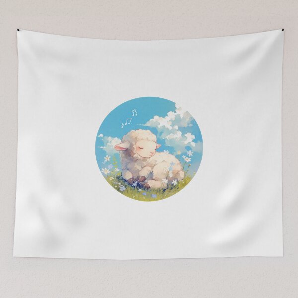 Item preview, Cute Lamb Listening to music // Loving Lamb Animal // Sheep designed and sold by SMARTKIT  DESIGNAGENCY.