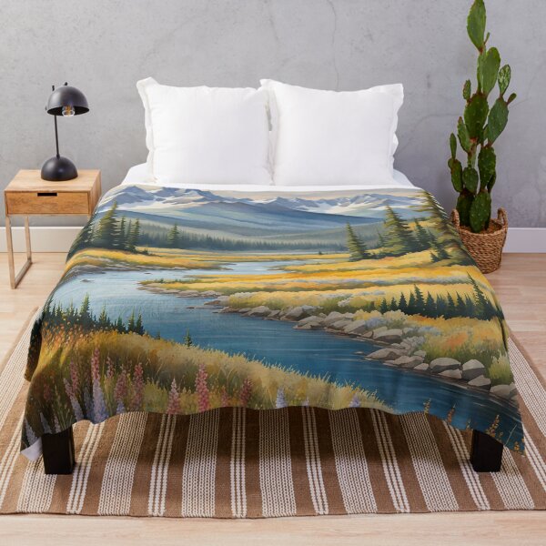 Item preview, Montana's Majestic Peaks: Watercolour Landscape Splendour designed and sold by LSVart.