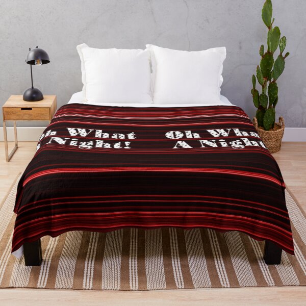 Item preview, Red Stripe Text Oh What A Night Vertical designed and sold by eddiebarronshop.