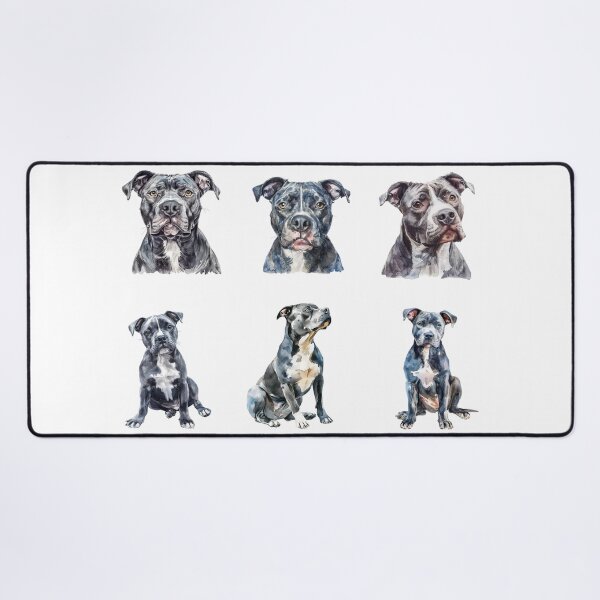 Item preview, Black pitbull bundle - Set of 6 designed and sold by EmeraldeaArt.
