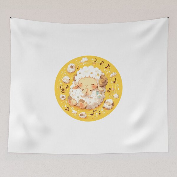 Item preview, Cute Lamb Listening to music // Loving Lamb Animal // Sheep designed and sold by SMARTKIT  DESIGNAGENCY.