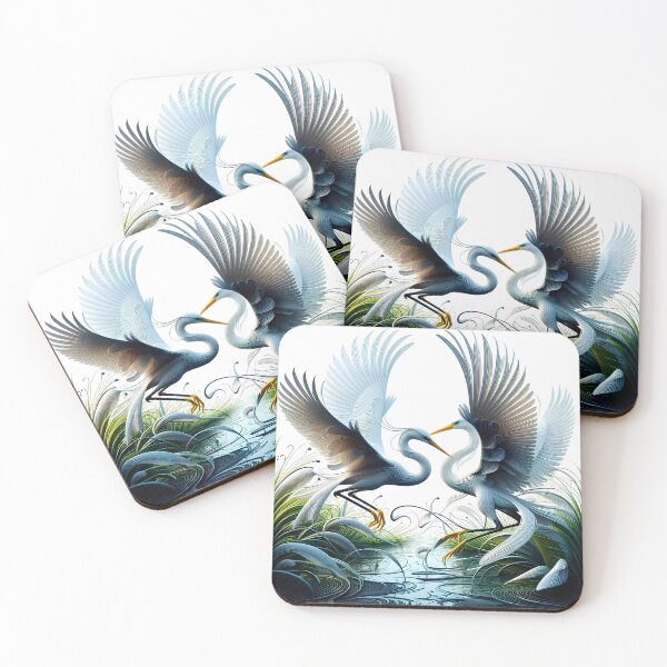 Item preview, Territorial Egrets designed and sold by Vibranta Studio.