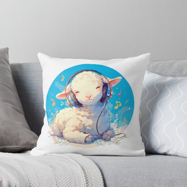 Item preview, Cute Lamb Listening to music // Loving Lamb Animal // Sheep designed and sold by SMARTKIT  DESIGNAGENCY.