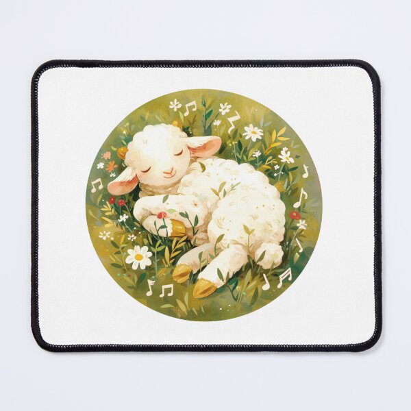 Item preview, Cute Lamb Listening to music // Loving Lamb Animal // Sheep designed and sold by SMARTKIT  DESIGNAGENCY.