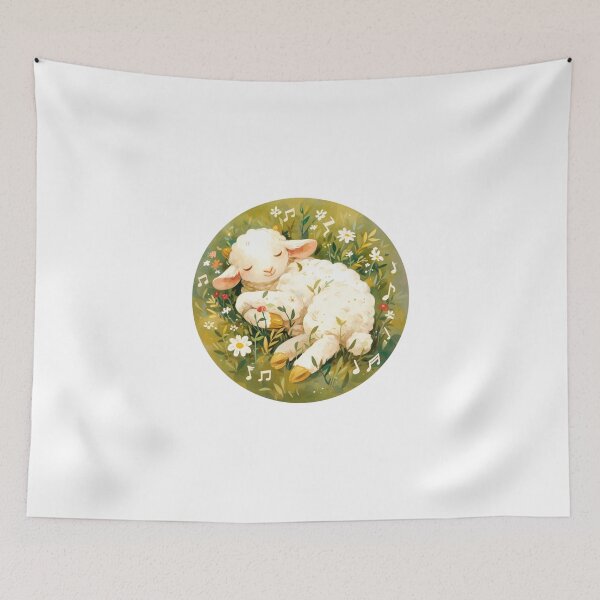 Item preview, Cute Lamb Listening to music // Loving Lamb Animal // Sheep designed and sold by SMARTKIT  DESIGNAGENCY.