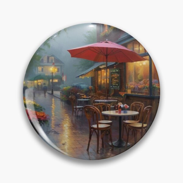 Item preview, Umbrella Street Café in the Rain designed and sold by BlareBlare.