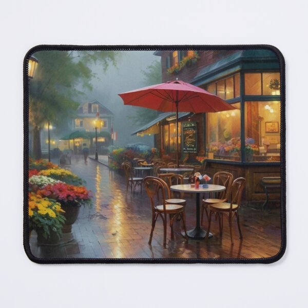 Item preview, Umbrella Street Café in the Rain designed and sold by BlareBlare.