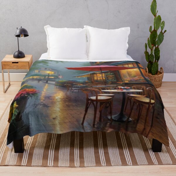 Item preview, Umbrella Street Café in the Rain designed and sold by BlareBlare.