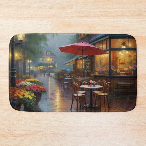 Item preview, Umbrella Street Café in the Rain designed and sold by BlareBlare.