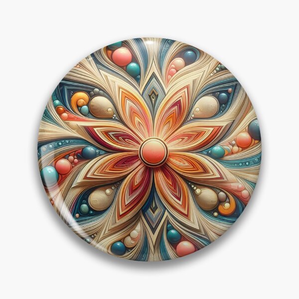 Item preview, 70s style geometric marble with vibrant fractal textures designed and sold by BlackCatspet1.