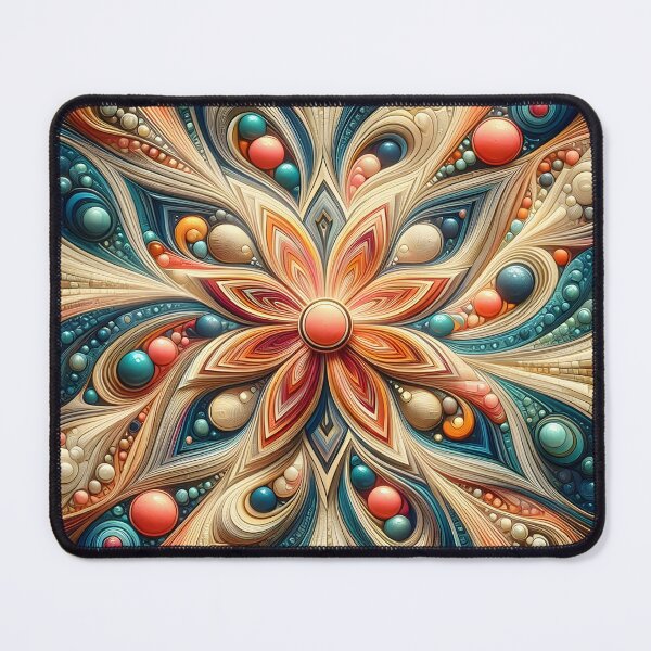 Item preview, 70s style geometric marble with vibrant fractal textures designed and sold by BlackCatspet1.