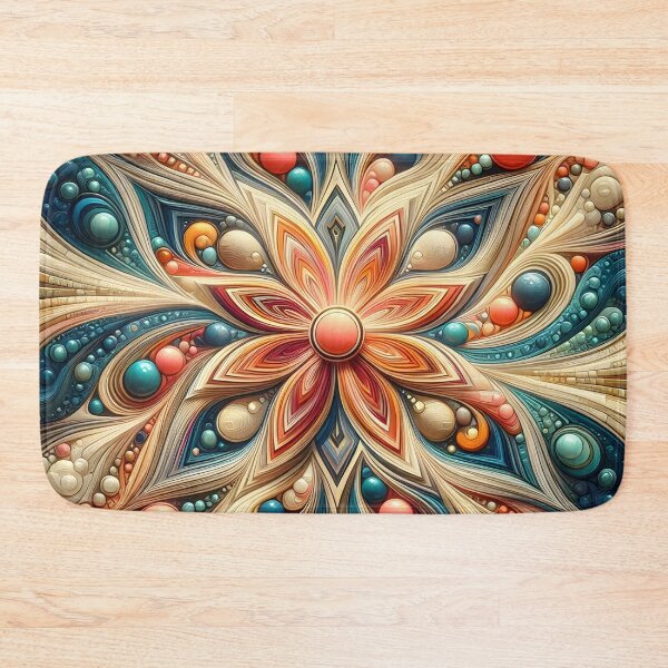 Item preview, 70s style geometric marble with vibrant fractal textures designed and sold by BlackCatspet1.