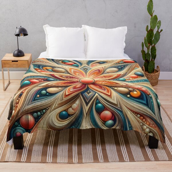 Item preview, 70s style geometric marble with vibrant fractal textures designed and sold by BlackCatspet1.