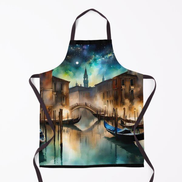 Item preview, Night Time Venice Watercolor designed and sold by FreeQAI.