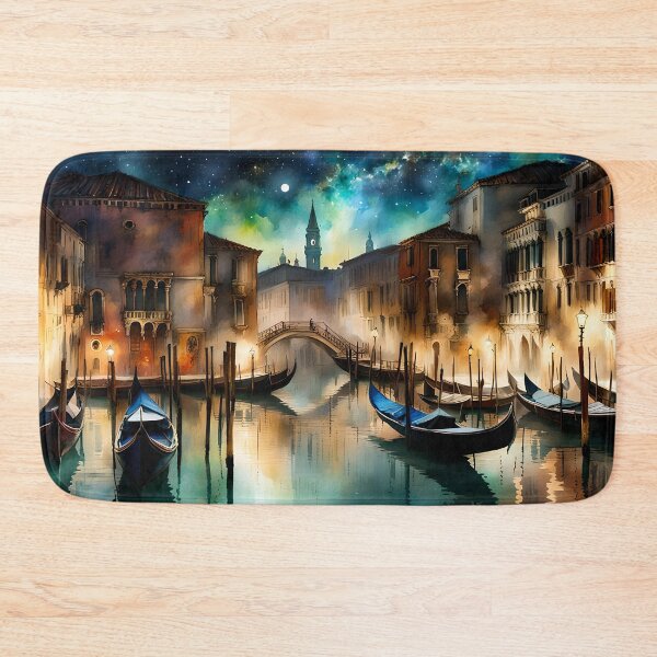 Item preview, Night Time Venice Watercolor designed and sold by FreeQAI.