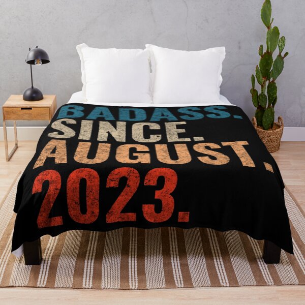 Item preview, Badass since August 2023 Vintage 2023 August birthday gift designed and sold by Teelogic.
