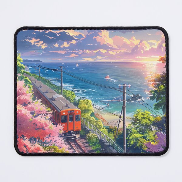 Item preview, Seaside Train in the Spring designed and sold by OccultDreams.