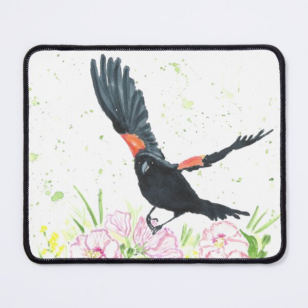 Item preview, Red-winged blackbird flying designed and sold by GiselleSellier.