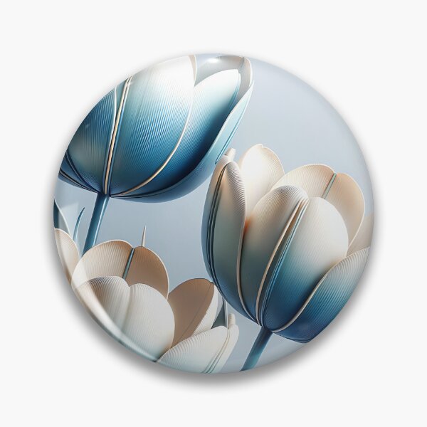Item preview, Elegant Blue and White Tulips designed and sold by AleksaDesignMTL.