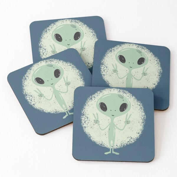 Item preview, Cute Alien with the Peace Sign designed and sold by wotsthis.