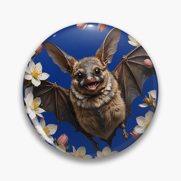 Item preview, A Virginia Big-Eared Bat Surrounded With Cornus florida Flowers designed and sold by taiche.