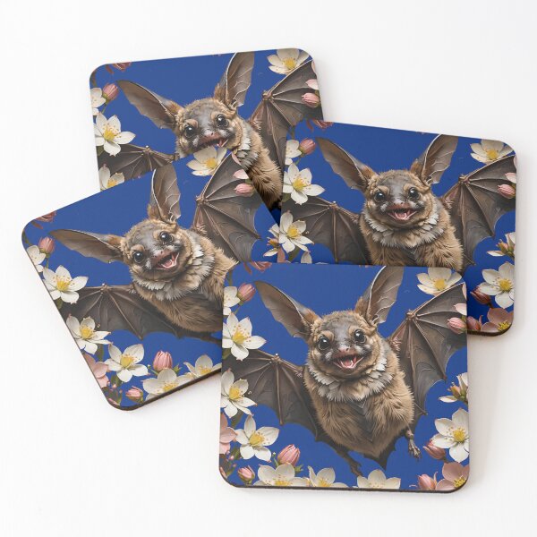Item preview, A Virginia Big-Eared Bat Surrounded With Cornus florida Flowers designed and sold by taiche.