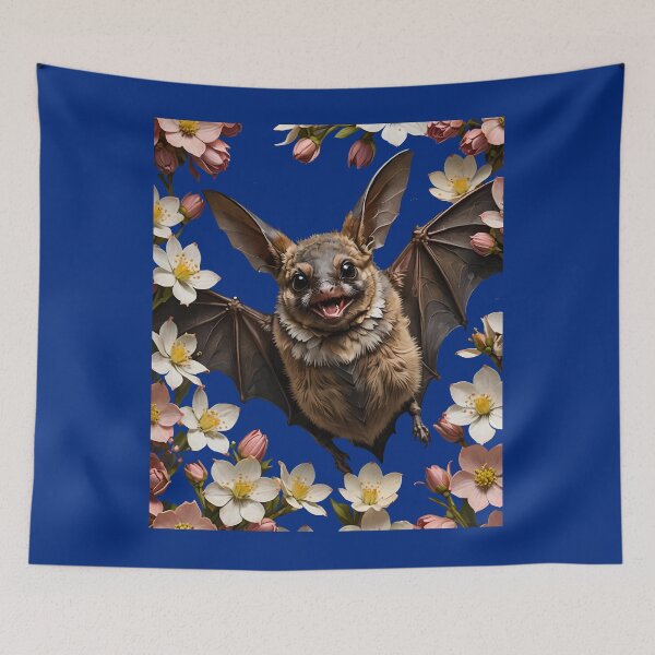 Item preview, A Virginia Big-Eared Bat Surrounded With Cornus florida Flowers designed and sold by taiche.