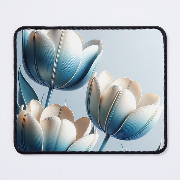Item preview, Elegant Blue and White Tulips designed and sold by AleksaDesignMTL.